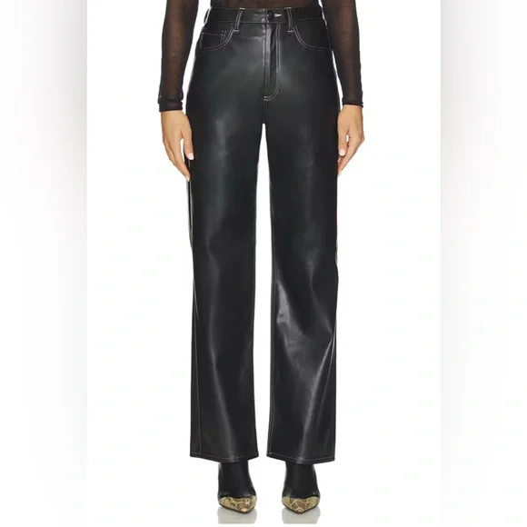 NWT 348.00 RAG & BONE Harlow Faux Leather Pant Size 26 ON SITE FULL PRICE - Picture 3 of 5